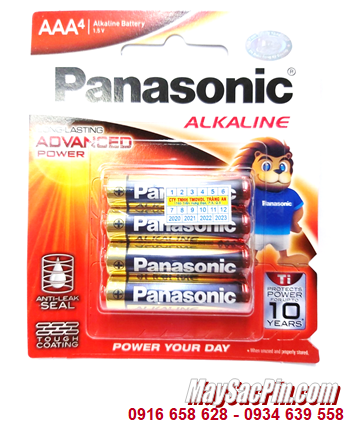 Pin Panasonic LR03T/4B; Pin AAA 1.5v Alkaline Panasonic LR03T/4B Made in Thailand - Vỉ 4viên